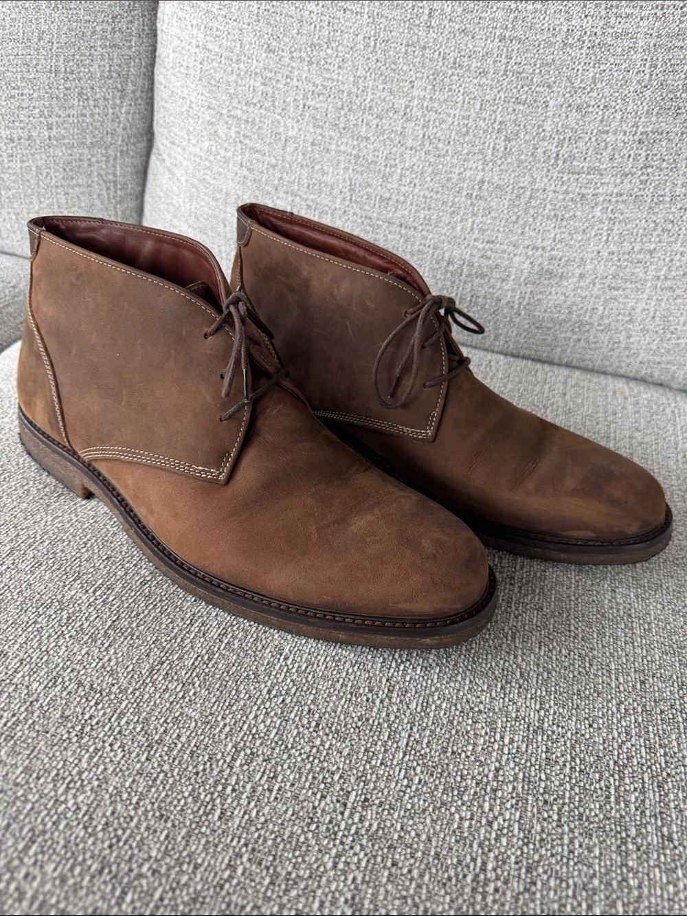 Johnston & Murphy Copeland Brown Leather Chukka Boots Sz 13